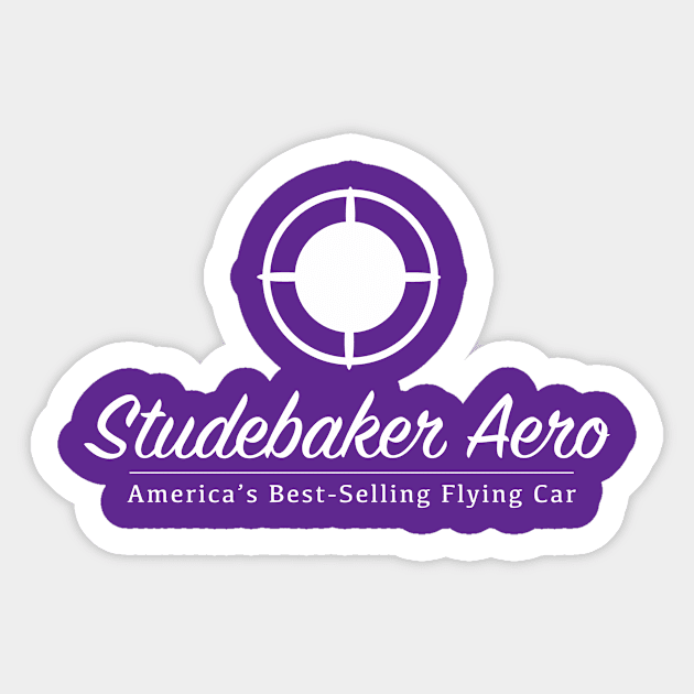 Studebaker Aero - The Adventures of Captain Radio Sticker by Obscure Studios